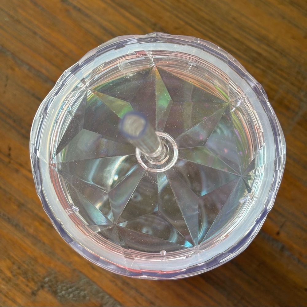Starbucks 2023 Iridescent Holographic Diamond Prism 16 ounce Tumbler with Straw - Picture 6 of 15